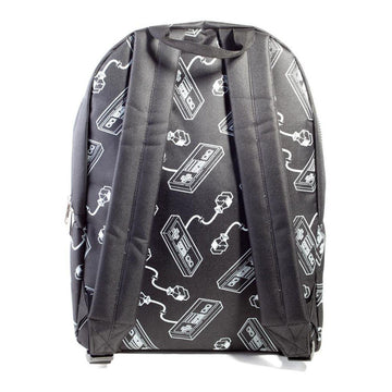 NINTENDO NES Controller All-Over Print Backpack, Unisex, Black (BP444453NTN)