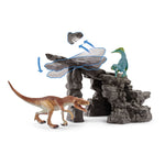 SCHLEICH Dinosaurs Dino Set with Cave Toy Playset, Five to Twelve Years, Multi-colour (41461)