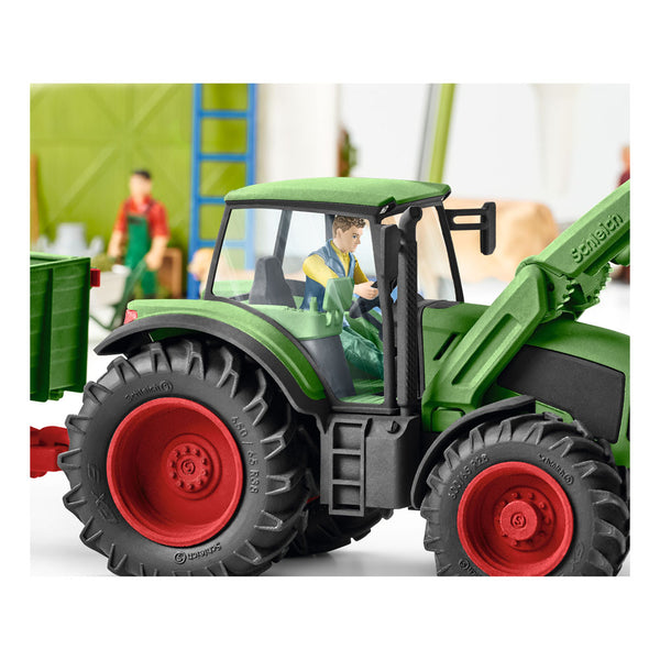 SCHLEICH Farm World Tractor with Trailer Toy Playset, 3 to 8 Years, Multi-colour (42379)