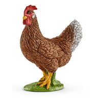 SCHLEICH Farm World Hen Toy Figure, Multi-colour, 3 to 8 Years (13826)