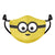 MINIONS Novelty Face Adjustable Shaped Facemask, Unisex, Yellow (FM761137DSP)