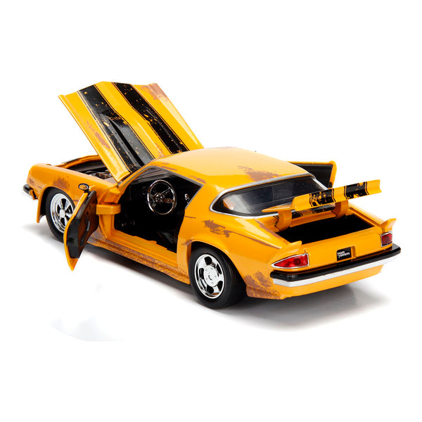 HASBRO Transformers Hollywood Rides Bumblebee 1977 Chevy Camaro Die-cast Vehicle with Collector Coin, Scale 1:24, Unisex, Yellow/Black, 8 Years or Above (253115001)