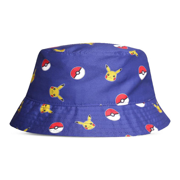 POKEMON Pika & Pokeball All-Over Print Bucket Hat, Boy, Purple (FC340382POK)