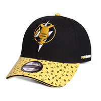 POKEMON Pika #025 Badge Adjustable Baseball Cap, Unisex, Black/Yellow (BA684384POK)