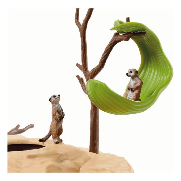 SCHLEICH Wild Life Meerkat Hangout Toy Figure Set, Unisex, 3 to 8 Years, Multi-colour (42530)