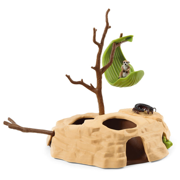 SCHLEICH Wild Life Meerkat Hangout Toy Figure Set, Unisex, 3 to 8 Years, Multi-colour (42530)