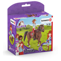 SCHLEICH Horse Club Hannah & Cayenne Toy Figure Set, Unisex, 5 to 12 Years, Multi-colour (42539)