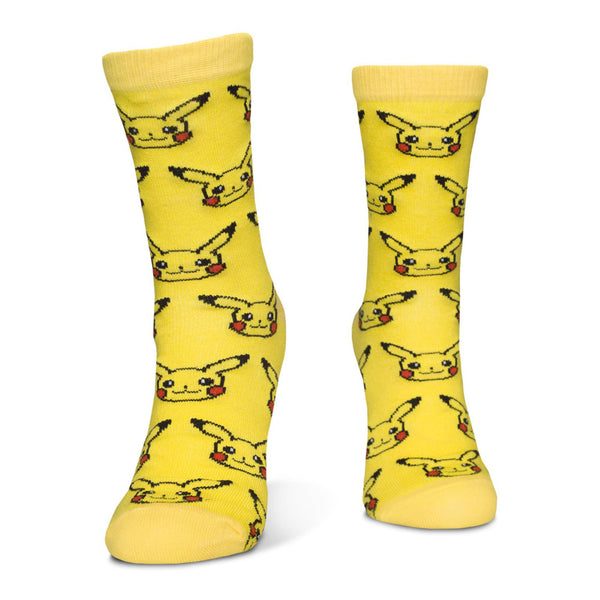 POKEMON Iconic Character Crew Socks, 3 Pack, Unisex, 39/42, Multi-colour (CR850202POK-39/42)