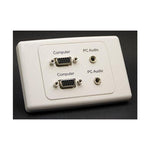 Dual Svga Wall Plate With 3 Mm Audio Outlet