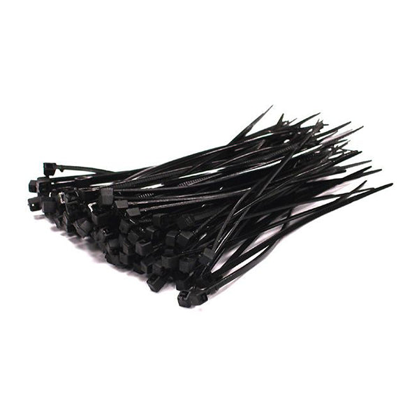 Cable Ties Nylon 380 Mm X 7 Mm Black Bag Of 100