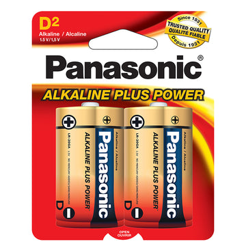 Panasonic  Alkaline Size "D" Plus Power (2-Pack))