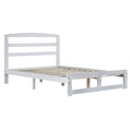 Pine Horizontal Plank Bed White 4FT6