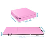 6'x2'x2" Tri-fold Gymnastics Yoga Mat with Hand Buckle Pink