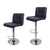 2pcs SSJ-891 60-80cm 6 Checks Round Cushion No Armrest Bar Stool Black