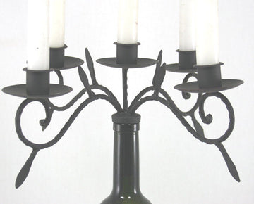 Black Wine Bottle 5 Candelabra