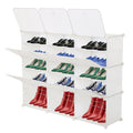 5-Tier Portable 30 Pair Shoe Rack Organizer 15 Grids Tower Shelf Storage Cabinet Stand Expandable for Heels, Boots, Slippers, Black