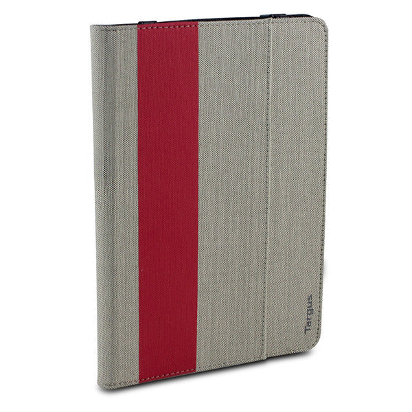 Targus Foliostand Case for iPad Mini, Grey with Red Stripe