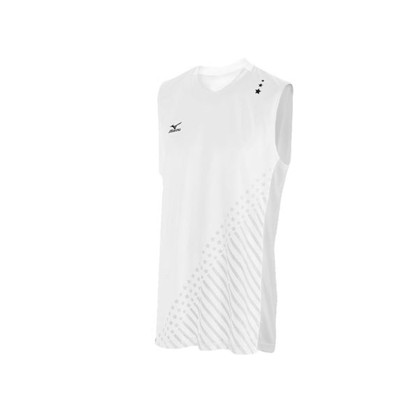 Mizuno DryLite Men's National VI Sleeveless Jersey, White - M