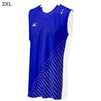 Mizuno DryLite Men's National VI Sleeveless Jersey, Royal & White - 2XL