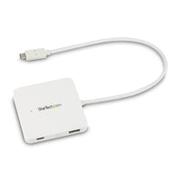 StarTech 3-Port USB-C Hub Power Delivery | USB-C to 3x USB-A White